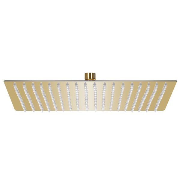 vidaXL vihmadu&scaron;i otsak, roostevaba teras 50 x 50 cm, nelinurkne, kuldne