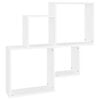 vidaXL kuubikukujuline seinariiul, valge 80x15x78,5 cm, puitlaastplaat