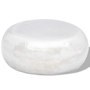 vidaXL sepistatud alumiiniumist kohvilaud, hõbedane