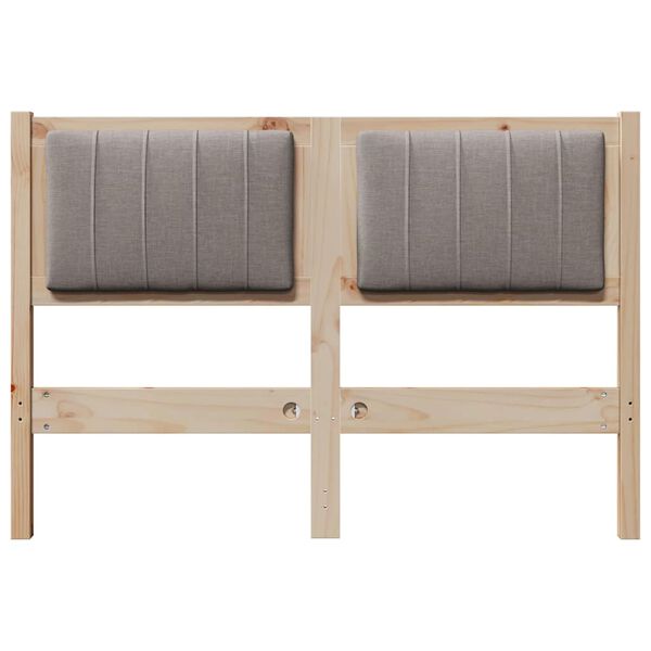 vidaXL Polsterdatud voodiots peaga Pruun 120 cm Tahke m&auml;nd