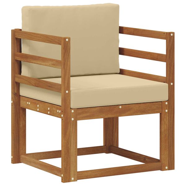 vidaXL &Otilde;uesohva Tugev akaatsiapuit ja pol&uuml;ester Neutraalne