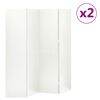 vidaXL 4 paneeliga ruumijagaja 2 tk, valge, 160 x 180 cm, teras