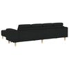 vidaXL Elutuba diivan 3 pcs Must Pol&uuml;ester