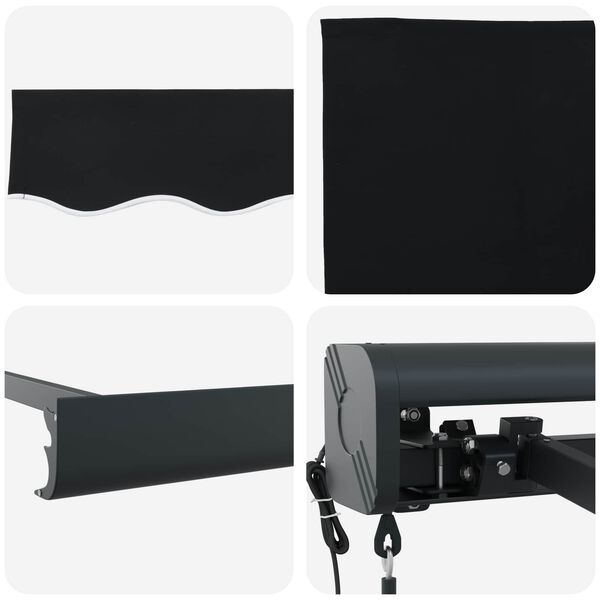 vidaXL Varikatus Must 400 x 300 x 165 cm Pol&uuml;ester ja alumiinium