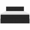 vidaXL LED-valgusega hoiuvoodi madratsiga Must 140 x 190 cm Samet