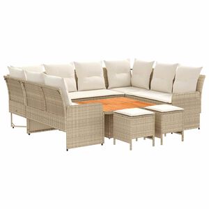 vidaXL M&ouml;&ouml;blisete padjaga 8 pcs Beez ja koor PE rattan