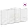 vidaXL kaarekujulised gabioonkorvid 5 tk, 400x30x180/200 cm, raud