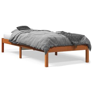 vidaXL voodiraam ilma madratsita, vahapruun, 75 x 190 cm, m&auml;nnipuit