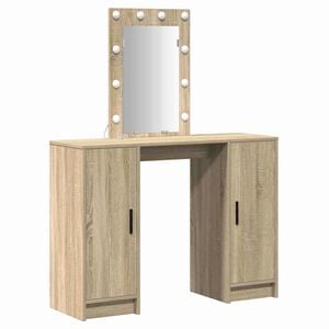 vidaXL Riietumislaud peeglituledega Pruun 102 x 33 x 135 cm Tehispuit