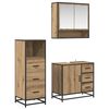 vidaXL Vannitoa m&ouml;&ouml;bleset 3 tk K&auml;sit&ouml;&ouml;puu 65 x 33 x 60 cm Tehispuit