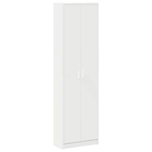 vidaXL Garderoobikapp riiuliga uksega Valge 55 x 25 x 189 cm Tehispuit