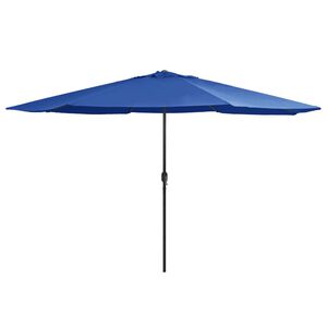 vidaXL aia p&auml;ikesevari metallpostiga 390 cm, taevasinine