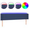 vidaXL LED-voodipeats, sinine, 163x16x78/88 cm, kangas