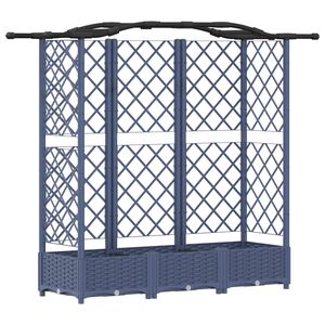 vidaXL T&otilde;stetud Padi Kase ja Katusega Hall 163 x 40 x 123 cm PP