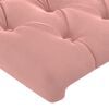 vidaXL voodipeats servadega, roosa, 147x23x118/128 cm, samet