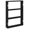 vidaXL seinariiul, must, 43 x 9 x 60 cm, tehispuit