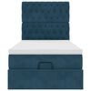 vidaXL Ottomani voodiraam madratsitega, tumesinine, 100x200cm, samet