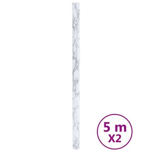vidaXL isekleepuvad m&ouml;&ouml;blikiled, valge marmor, 90 x 500 cm, PVC