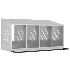 vidaXL kanapesakast 4 kambriga galvaniseeritud hõbemetallist