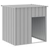 vidaXL koerakuut katusega, helehall, 110 x 103 x 109 cm, tsingitud terasest