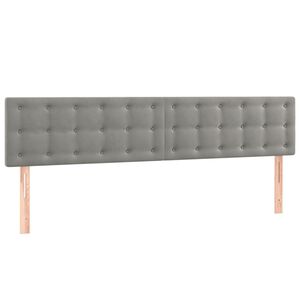 vidaXL voodipeatsid, helehall, 160x5x78/88 cm, samet