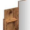 vidaXL Peegliga tualettlaud Old Wood 96x39x142 cm