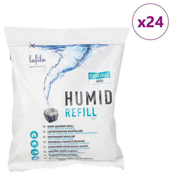 vidaXL Moisture Absorber Refils 24 tk 450 g
