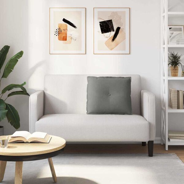 vidaXL Seljatugi padi Tumehall 60 x 50 cm Mikrofiber kangas