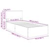 vidaXL Voodi raam peaga Pruun tamme 75 x 190 cm Tehispuit