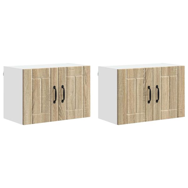 vidaXL K&ouml;&ouml;giseina kapid 2 pcs Sonoma tamm 60 x 31 x 40 cm Tehispuit