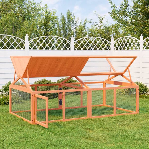 vidaXL aedik, pruun, 200 x 112,5 x 74 cm, m&auml;nnipuit