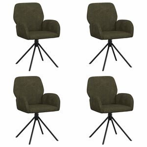 vidaXL P&ouml;&ouml;rlevad Toiduainete Toolid 4 tk Kunstsuede nahk Armee rohelis