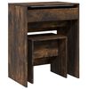 vidaXL tualettlaud taburetiga, suitsutatud tamm, 60x40x113,5 cm