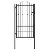 vidaXL Tara aed HORST 100 x 175 cm Metall Must Lukustatav