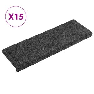 vidaXL trepimatid, isekleepuvad, 15 tk, 65 x 21 x 4 cm, tumehall, ristk&uuml;likukujulised servad
