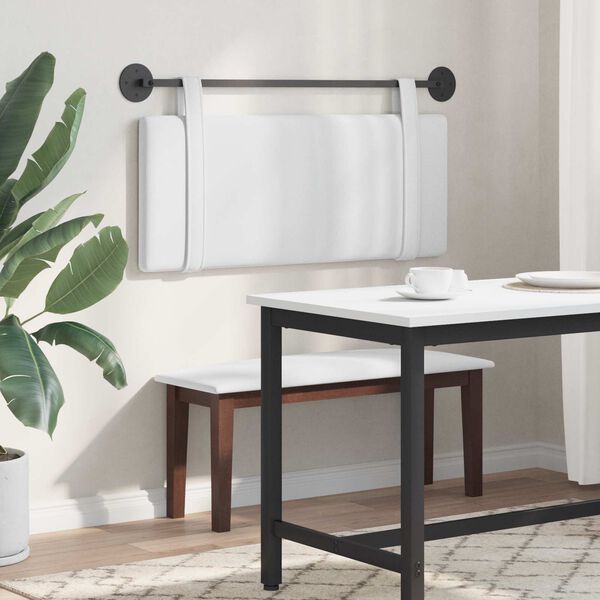 vidaXL Rippuv Peatoe Seinale kinnitatav Valge 110 x 55 x 5 cm kangas