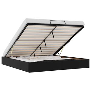 vidaXL Ottomani voodiraam ilma madratsita, must, 200x200 cm, kunstnahk