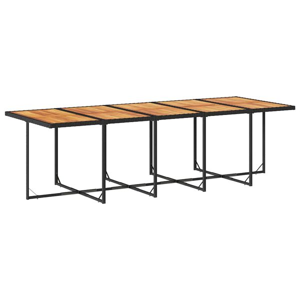 vidaXL 11-osaline aiam&ouml;&ouml;bli komplekt patjadega, must, pol&uuml;rotang