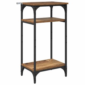 vidaXL Külglaud riiuliga Vana puit 40 x 30 x 75 cm Tehispuit