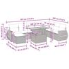 vidaXL 9-osaline aiadiivani komplekt patjadega, beež, polürotang