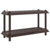 vidaXL Riiulikomplekt 2 tasandit 100 x 40 x 55,5 cm PP Pruun
