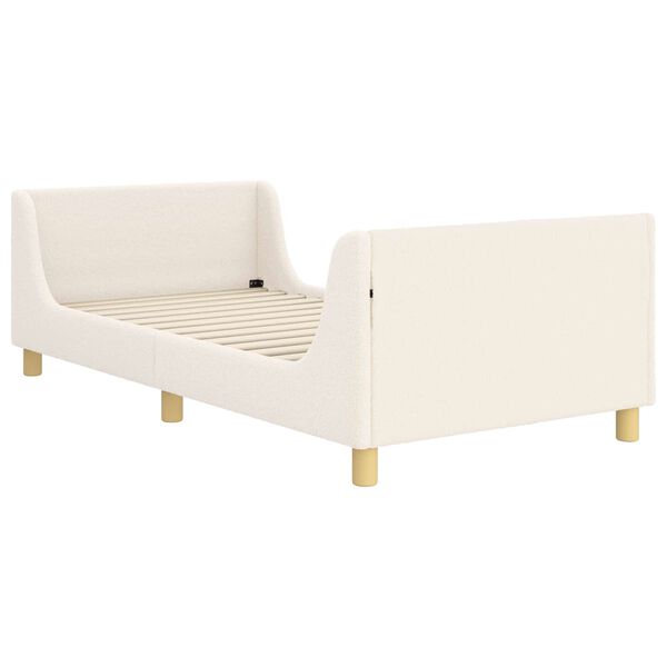 vidaXL Laste voodiraam peatoega peaga cream 80 x 200 cm Lammaste riie