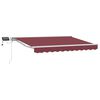 vidaXL Manuaalne varikatus LED-idega 3 x 2,5 m Pol&uuml;ester PU-kattega