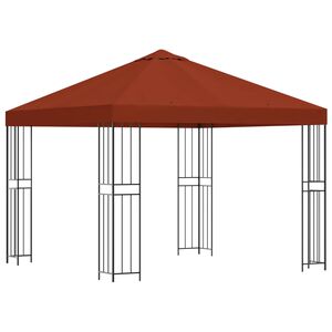 vidaXL Paviljon 3 x 3 m Terrakota Pol&uuml;ester ja teras 190 gsm