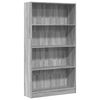 vidaXL raamaturiiul, hall Sonoma tamm, 80x24x143 cm, tehispuit