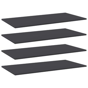 vidaXL riiuliplaadid 4 tk, hall, 100x50x1,5 cm, puitlaastplaat