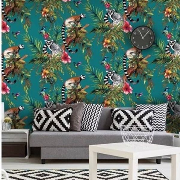 DUTCH WALLCOVERINGS tapeet, leemur, roheline