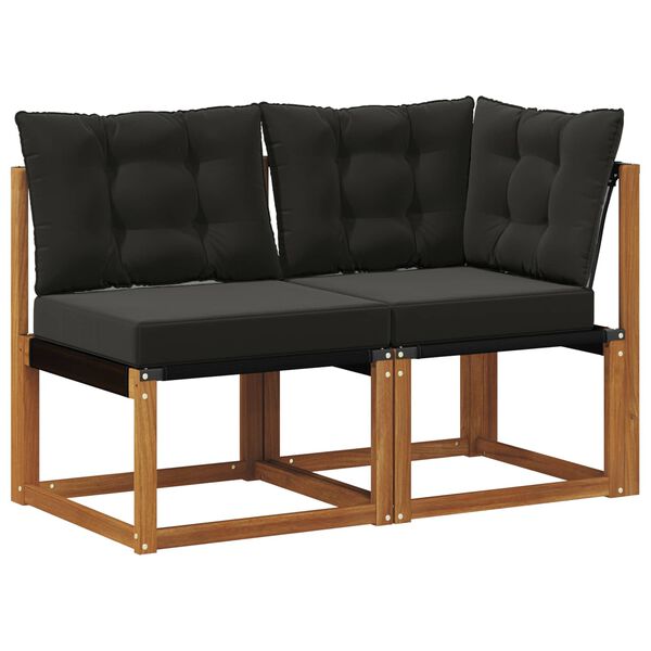 vidaXL Aed ja nurga diivan padjaga 2 T&uuml;kk Neutraalne