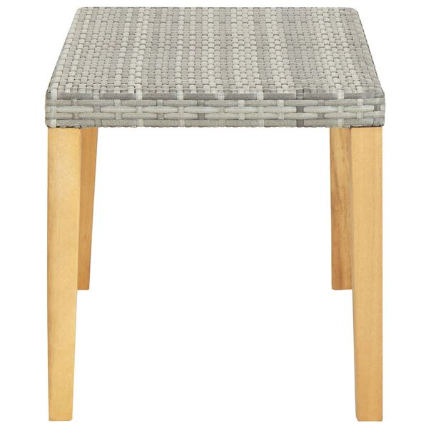 vidaXL aiapink, 120 cm, hall, polürotang ja akaatsiapuit