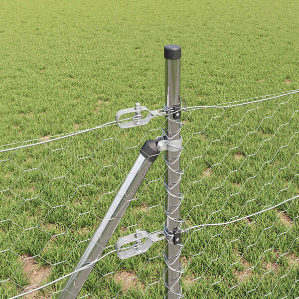 vidaXL Aiapost H&otilde;bedane 10 x 0,8 m (50 mm v&otilde;rk) Teras